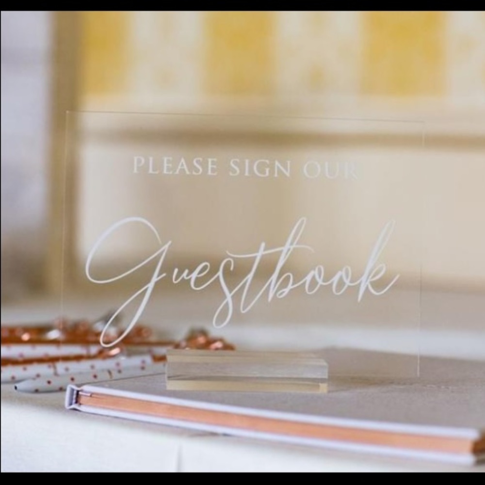 Wedding acrylic guestbook sign